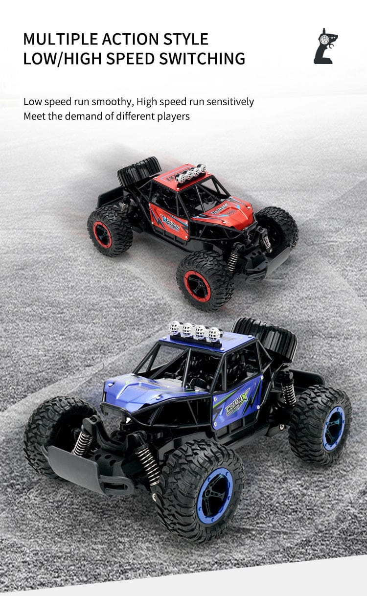 ALDO Hobbies & Creative Arts > Collectibles > Scale Models Radio Controlled Off Road Monster Racing Track High Speed Remote Control  Blue Model with LED.