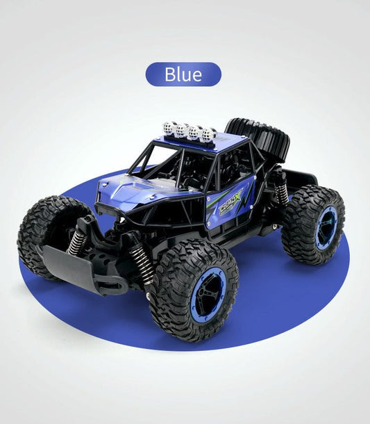 ALDO Hobbies & Creative Arts > Collectibles > Scale Models Radio Controlled Off Road Monster Racing Track High Speed Remote Control  Blue Model with LED.