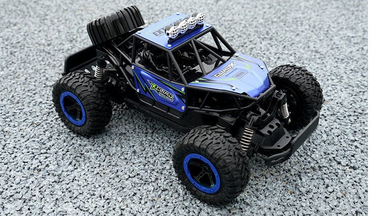 ALDO Hobbies & Creative Arts > Collectibles > Scale Models Radio Controlled Off Road Monster Racing Track High Speed Remote Control  Blue Model with LED.