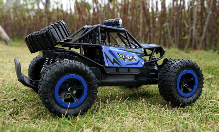 ALDO Hobbies & Creative Arts > Collectibles > Scale Models Radio Controlled Off Road Monster Racing Track High Speed Remote Control  Blue Model with LED.