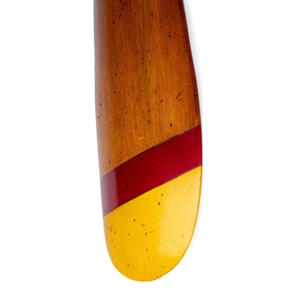 ALDO Hobbies & Creative Arts > Collectibles > Scale Models Small Vintage Red and Gold Biplane Propeller Wood Model