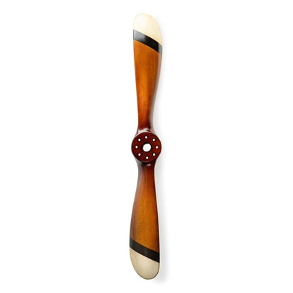 ALDO Hobbies & Creative Arts > Collectibles > Scale Models Vintage Black and Ivory Biplane Propeller Small Wood Model