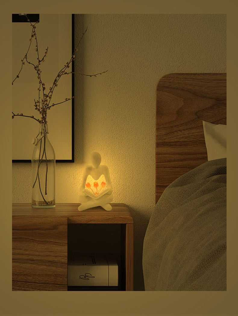 ALDO Home & Garden>Lamps> Lighting & Ceiling Fans Modern Figure with Tuips Statue Table top Lamp