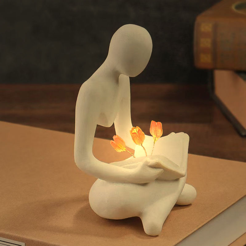 ALDO Home & Garden>Lamps> Lighting & Ceiling Fans Modern Figure with Tuips Statue Table top Lamp