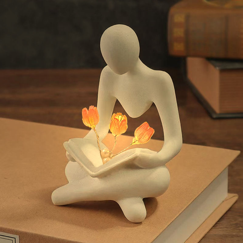 ALDO Home & Garden>Lamps> Lighting & Ceiling Fans Modern Figure with Tuips Statue Table top Lamp