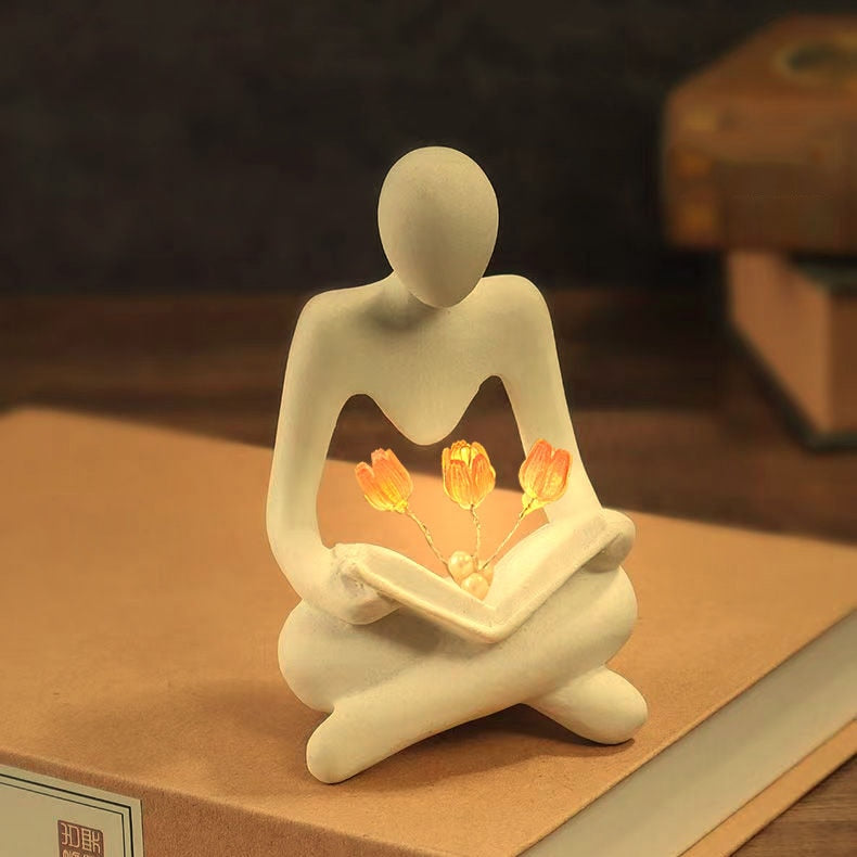 ALDO Home & Garden>Lamps> Lighting & Ceiling Fans Modern Figure with Tuips Statue Table top Lamp