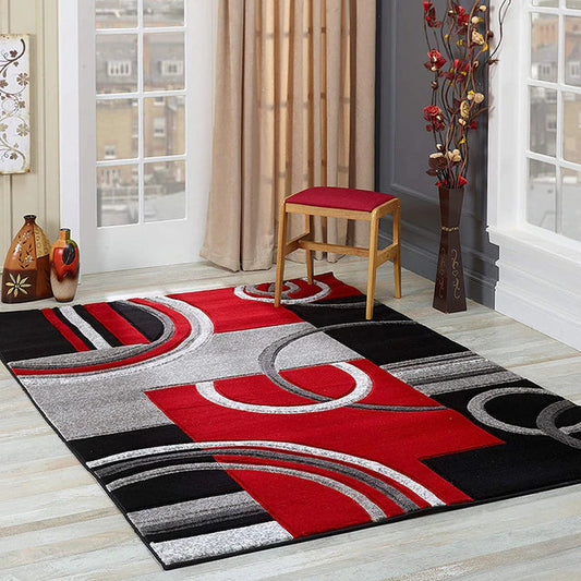 ALDO Home & Kitchen>Area Rugs>Carpet 40 CM X 60 CM / 1.5 x 2 Foot / polyester / Multicolor Nargis Modern Luxury Geometric Design Polyester Indoor Area Rug Carpet