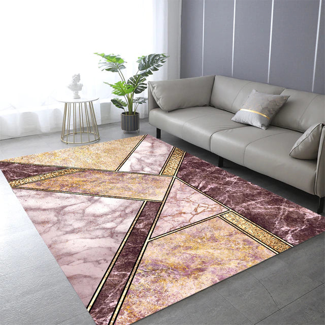 ALDO Home & Kitchen>Area Rugs>Carpet 80 CM X 120 CM / 2.6 x 5 foot / polyester / Multicolor Nefertiti Modern Luxury Geometric Design Polyester Indoor Area Rug Carpet