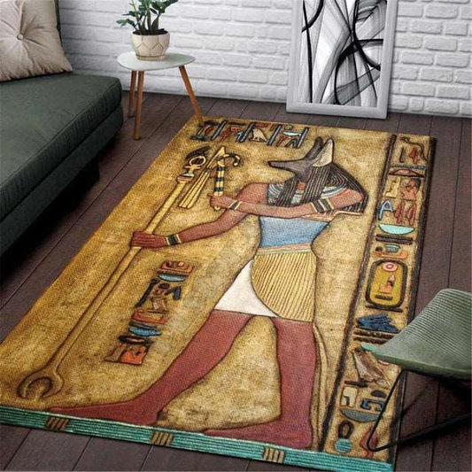 ALDO Home & Kitchen>Area Rugs>Carpet 90x120cm(35X47in) 3 x 4 foot / Flannel / Multicolor Ancient Egyptian legends Modern Luxury Non-Slip Stain Resistant Rug Carpet