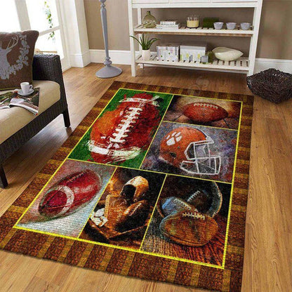 ALDO Home & Kitchen>Area Rugs>Carpet Football Memorabilia Modern Luxury Non-Slip Stain Resistant Area Rug Carpet