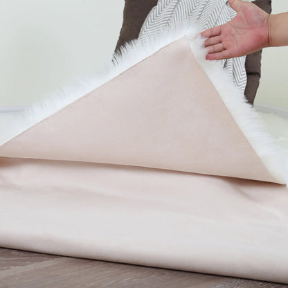 ALDO Home & Kitchen>Area Rugs>Carpet Luxury Super Soft Faux Sheepskin Fur Red Area Rugs for Bedside Floor Mat Plush Sofa Cover Seat Pad for Bedroom