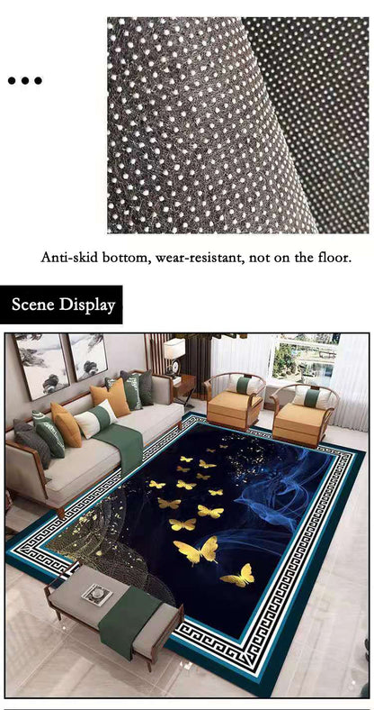 ALDO Home & Kitchen>Area Rugs>Carpet Modern 3D European Design Golden Dear Luxury Non-Slip  Rug Carpet