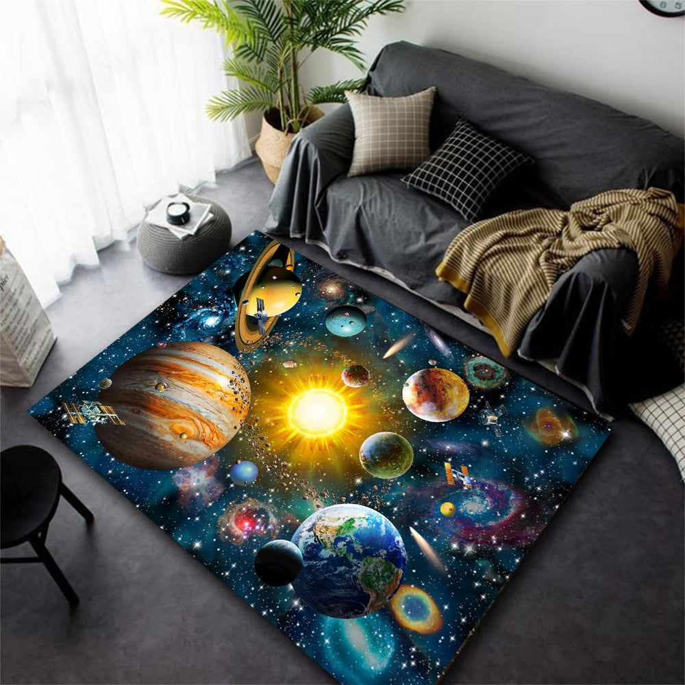 ALDO Home & Kitchen>Area Rugs>Carpet Modern 3D Universe Planet Decoration Rug Carpet