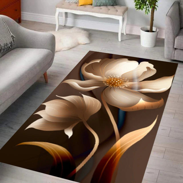 ALDO Home & Kitchen>Area Rugs>Carpet Morning Flowers Modern Luxury Geometric Design Polyester Indoor Area Rug Carpet