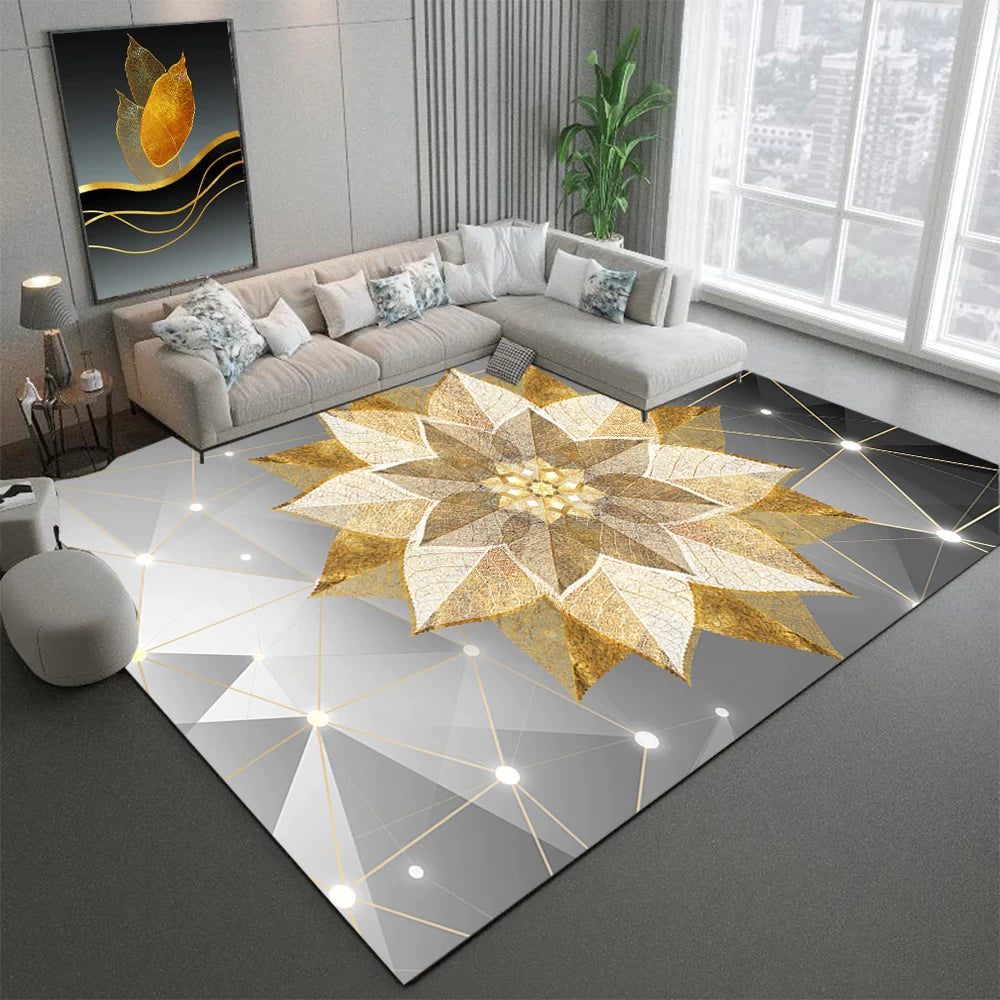 ALDO Home & Kitchen>Area Rugs>Carpet Morning Glory Modern Luxury Geometric Design Polyester Indoor Area Rug Carpet