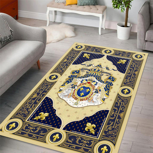 ALDO Home & Kitchen>Area Rugs>Carpet New 3 feet Wide x 4 Feet Long / Polyester / Multicolor Napoleon Coat Of Arms 3 D Luxury Non-Slip Stain Resistant Rug Carpet