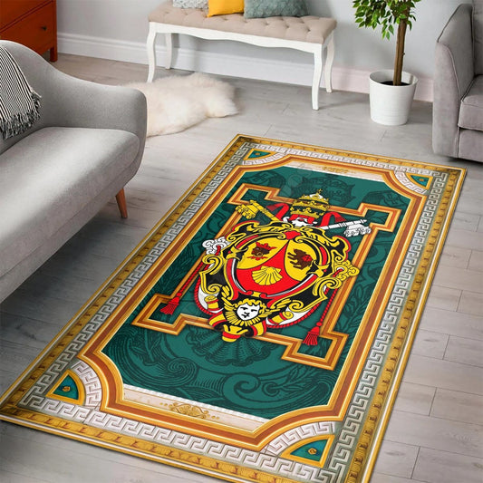 ALDO Home & Kitchen>Area Rugs>Carpet New 3 feet Wide x 4 Feet Long / Polyester / Multicolor Vatican Coat Of Arms Christian 3 D Luxury Non-Slip Stain Resistant Rug Carpet