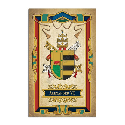 ALDO Home & Kitchen>Area Rugs>Carpet Vatican  Coat Of Arms For Pope Alexander VI Christian Luxury Non-Slip Stain Resistant Rug Carpet
