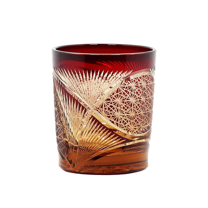ALDO Home & Kitchen>Cups, Mugs, & Saucers Exquisite Unique Japanese Edo Kiriko Style Hand Cut and Blown Crystal 9 Ounces Wishky Cocktail and Vodka Glasses