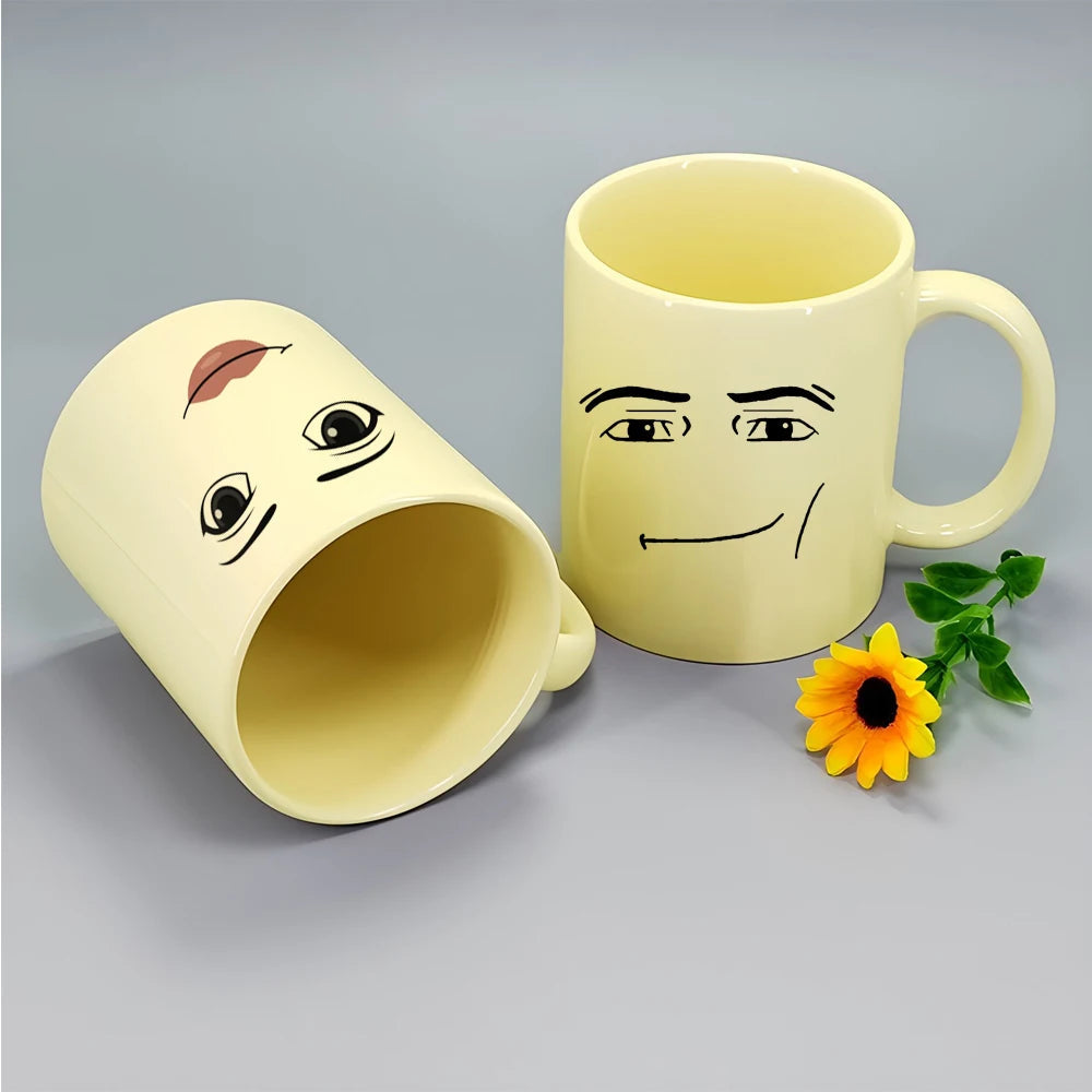 ALDO Home & Kitchen>Cups, Mugs, & Saucers Man and Woman Face Ceramic Coffee Tea Funny Mug Cup