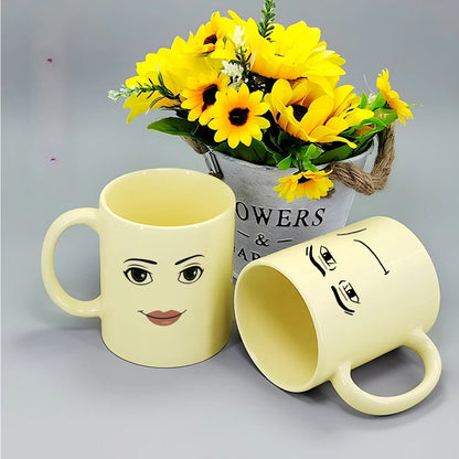 ALDO Home & Kitchen>Cups, Mugs, & Saucers Man and Woman Face Ceramic Coffee Tea Funny Mug Cup