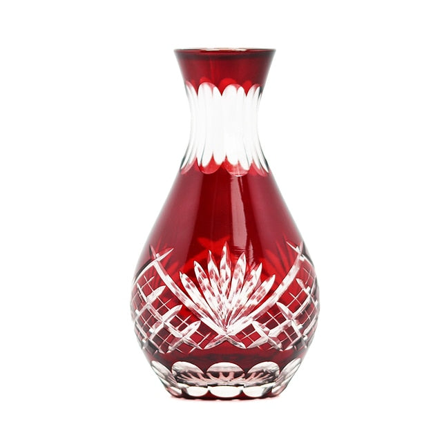 ALDO Home & Kitchen>Cups, Mugs, & Saucers New Red / Crystal / 8 oz Luxury Japanese Style Hand Cut and Blown Crystal Wine Whisky Decanter