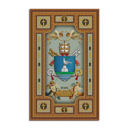 ALDO Home & Kitchen>Cups, Mugs, & Saucers Vatican Coat Of Arms For Pope Pius XII Christian 3 D Luxury Non-Slip Stain Resistant Rug Carpet