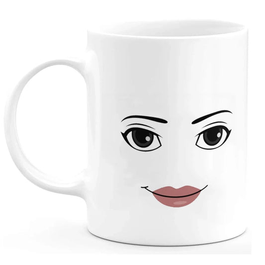 ALDO Home & Kitchen>Cups, Mugs, & Saucers White Mug Woman Man and Woman Face Ceramic Coffee Tea Funny Mug Cup
