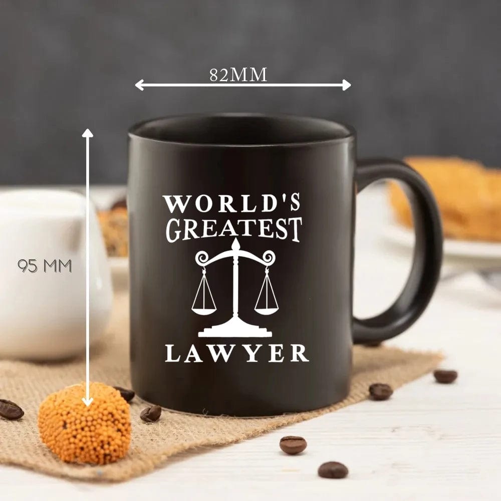 ALDO Home & Kitchen>Cups, Mugs, & Saucers World's Greatest Lawyer Ever 11oz Black Ceramic Coffee Tea Funny Cup