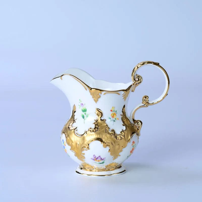 ALDO Home & Kitchen>Dinner Set>Tableware / Drinkware Milk jug Royal Cort Luxury  Style Fine Porcelain 24 K Gold Plated Gold and White Coffee Tea sets