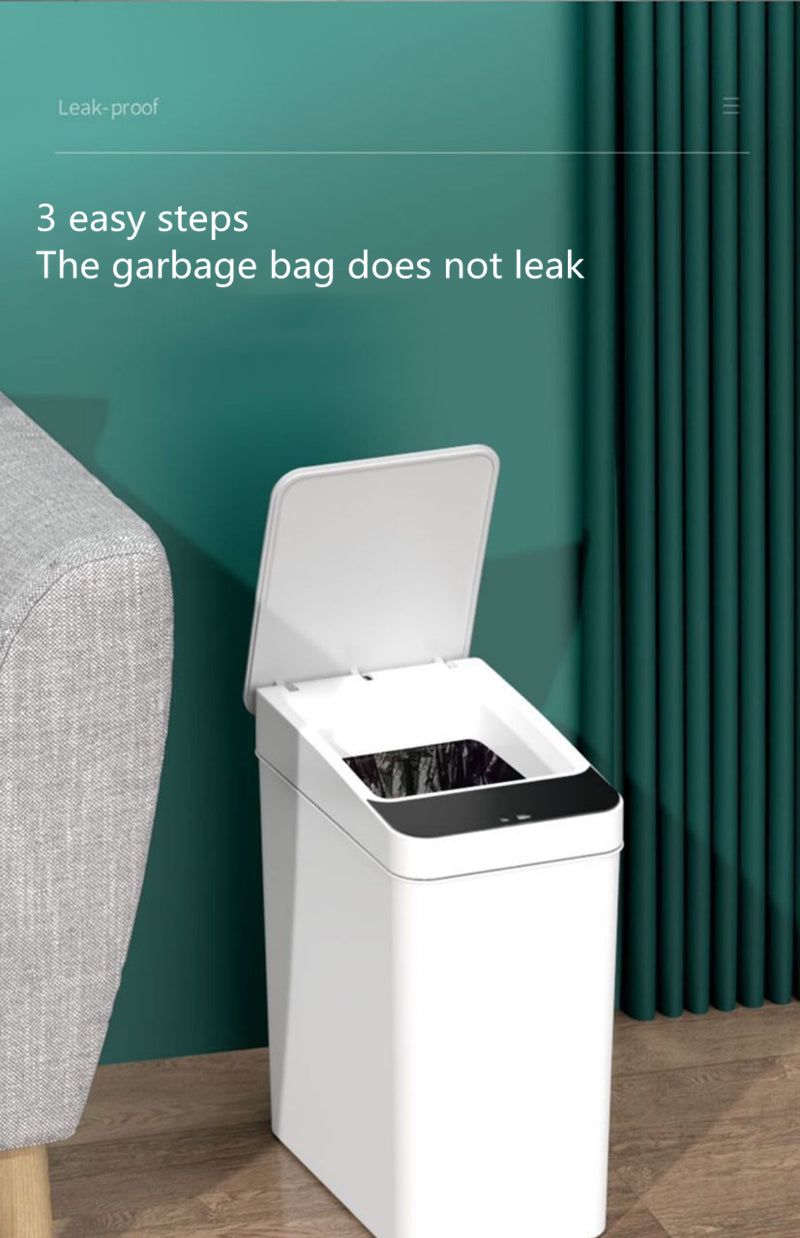 ALDO Household Supplies > Waste Containment > Trash Cans & Wastebaskets Intelligent Smart Trash Can Dual Mode Opening Smart Sensor Rechargeable USB with free 10pcs Garbage Bag