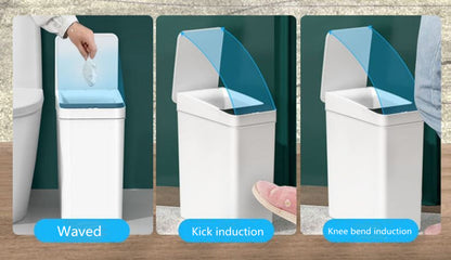 ALDO Household Supplies > Waste Containment > Trash Cans & Wastebaskets Intelligent Smart Trash Can Dual Mode Opening Smart Sensor Rechargeable USB with free 10pcs Garbage Bag