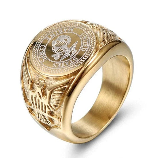 ALDO Jewelry 7 American Military Rings United States Marine Corps Style B