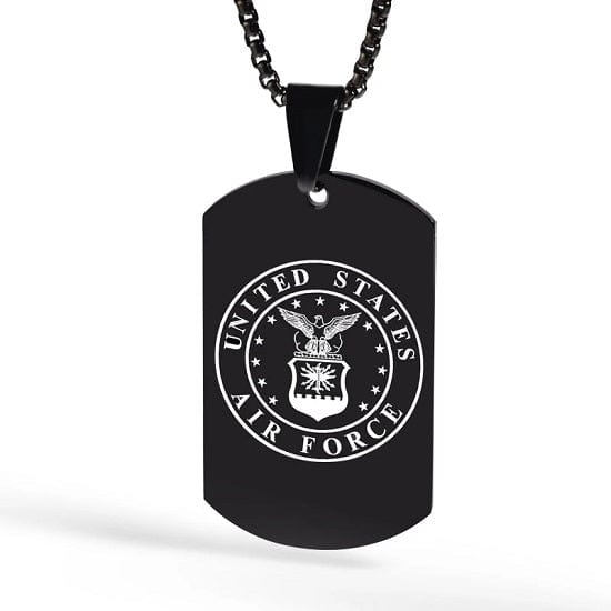 ALDO Jewelry American Unique  Black United States Military Pendant Necklasses