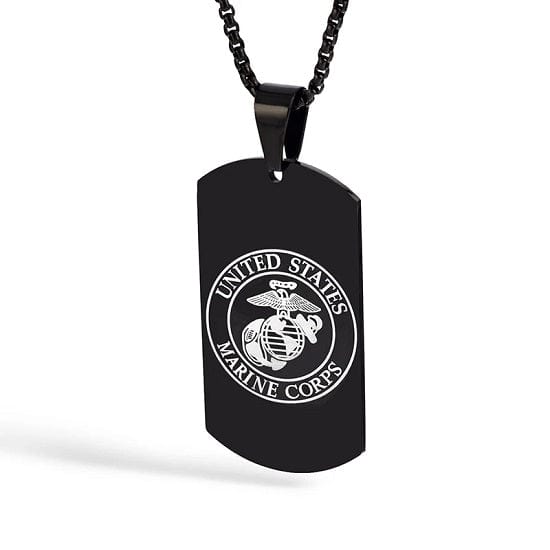 ALDO Jewelry American Unique  Black United States Military Pendant Necklasses