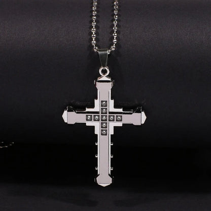 ALDO Jewelry Christian Man and Woman Cross Jesus 18 karat Gold Plated Crystal Cross Pendant Necklace  New Hot Sale