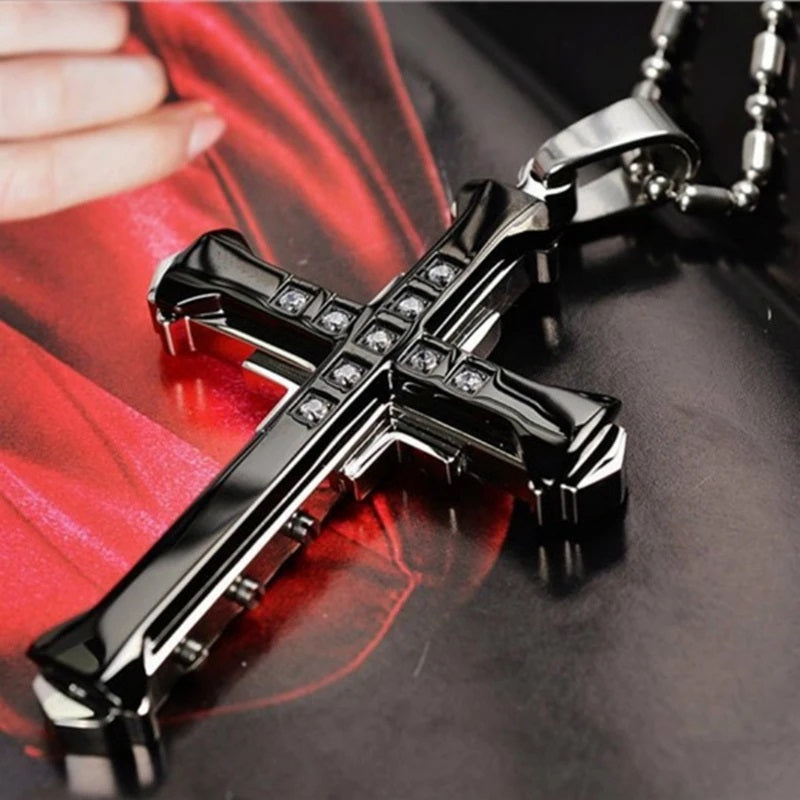 ALDO Jewelry Christian Man and Woman Cross Jesus 18 karat Gold Plated Crystal Cross Pendant Necklace  New Hot Sale