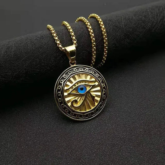 ALDO Jewelry Eye of Horus Sacred Youga Meditation Necklace Pendant Protection From Evil Eye