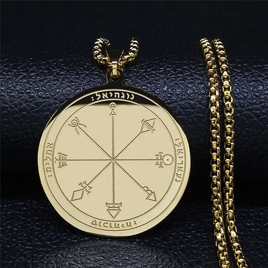 ALDO Jewelry Gold King Solomon Amulet Pentacle Pendant For New Love  Family Hapiness  Protection and Success