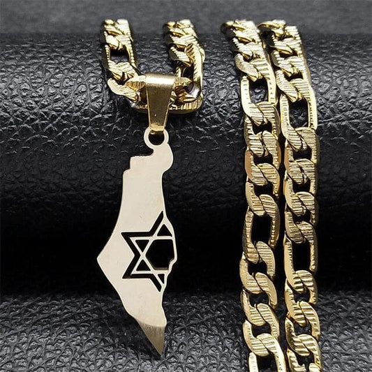 ALDO Jewelry Gold State of Israel with Star Of Davide Pendant Necklace