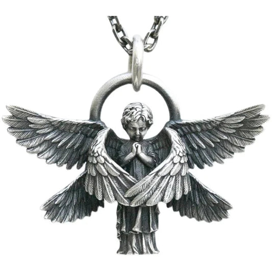 ALDO Jewelry Guardian Angel Wing Pendant Necklace Prayed for Your Safety and Protection
