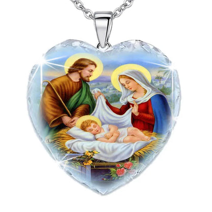 ALDO Jewelry Holly Family Heart Shaped Crystal Pendant Necklace for Man and Woman New Hot Sale