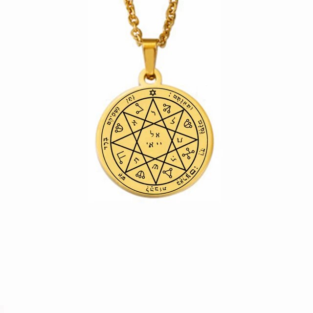 ALDO Jewelry King Solomon Seal Amulet Pendant Neklass for Guarding and Protection You and Your Family