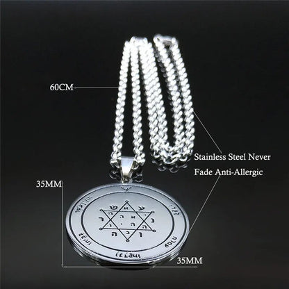 ALDO Jewelry King Solomon Talisman Seals Amulet Pentacle Pendant  for Acquiring Glory, Honors, Riches, and Tranquility of Mind