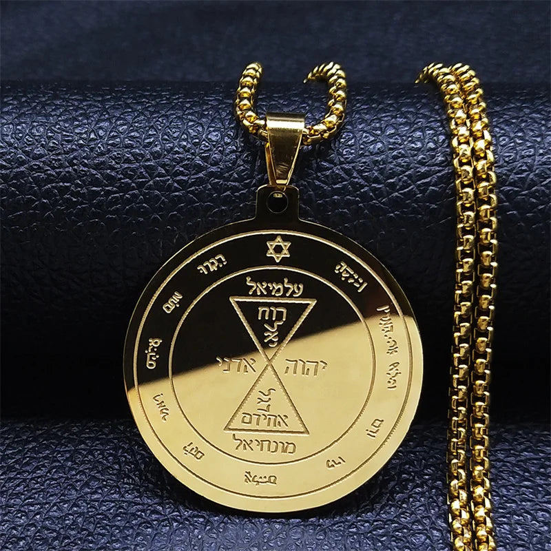 ALDO Jewelry King SolomonSeal of Matching Amulet Pentacle Pendant For Great Family Love Hapiness  Protection and Success