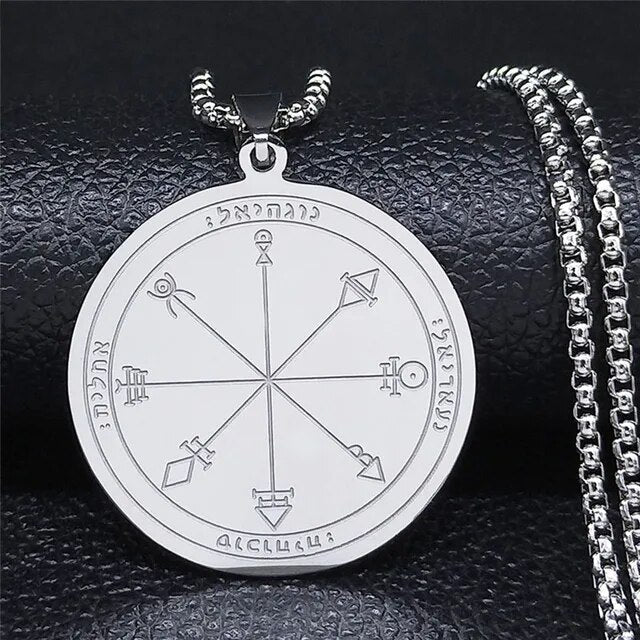 ALDO Jewelry Silver King Solomon Amulet Pentacle Pendant For New Love  Family Hapiness  Protection and Success