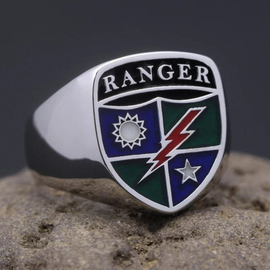 ALDO Jewelry United States Army Ranger Regiment 75th  Genuvan Sterling Silver Ring