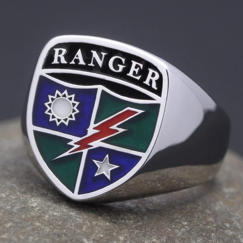 ALDO Jewelry United States Army Ranger Regiment 75th  Genuvan Sterling Silver Ring