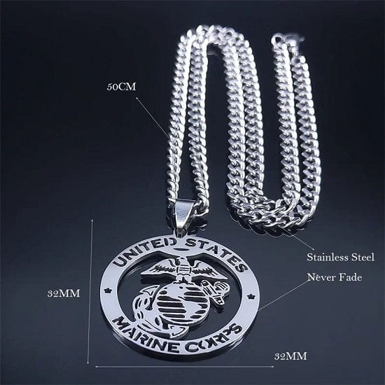 ALDO Jewelry United States Marine Corps Medal Necklace Pendant