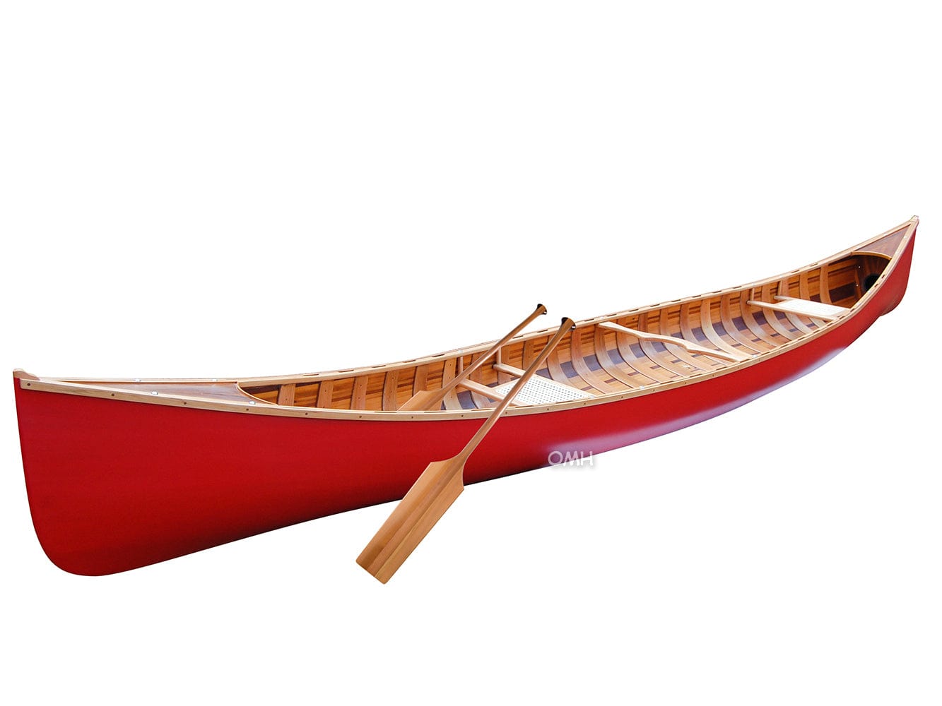 ALDO Kayaking, Canoeing & Rafting>Canoes L: 187.5 W: 31.5 H: 24 Inches / NEW / wood Real High Quality  Red Wood Cedar Canoe 16 Ft With Ribs
